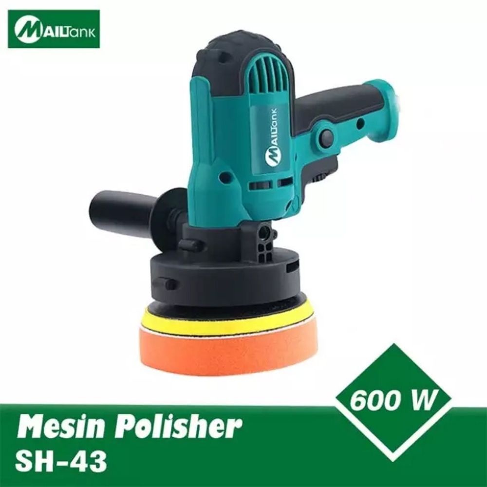 MAILTANK SH43 Electric Polisher 5 Inch Mesin Poles Mobil Motor Variable Speed Free 2 Foam Busa 1 Kai