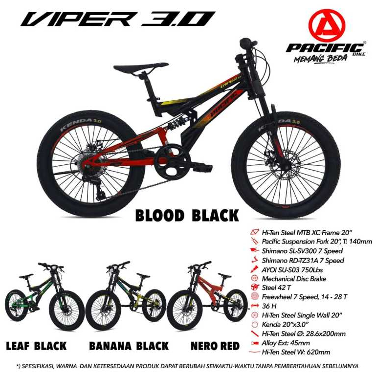 SEPEDA MTB 20" PACIFIC VIPER 3.0