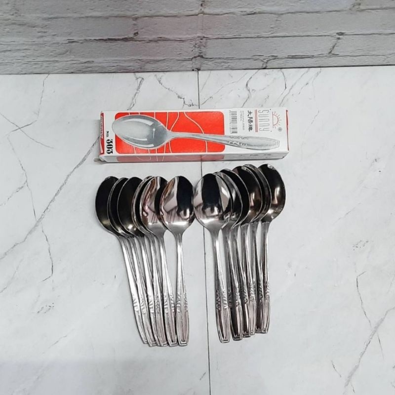 Sendok Makan Sunny Sendok Makan Stainless Sendok Tebal Sendok Lusinan
