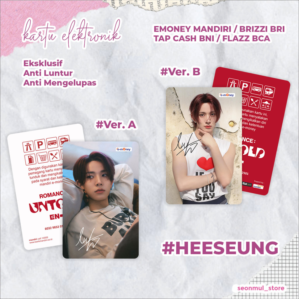 READY STOCK EMONEY HEESEUNG ENHYPEN ROMANCE : UNTOLD / BRIZZI FLAZZ TAPCASH TAP CASH / ENHA XO If Yo