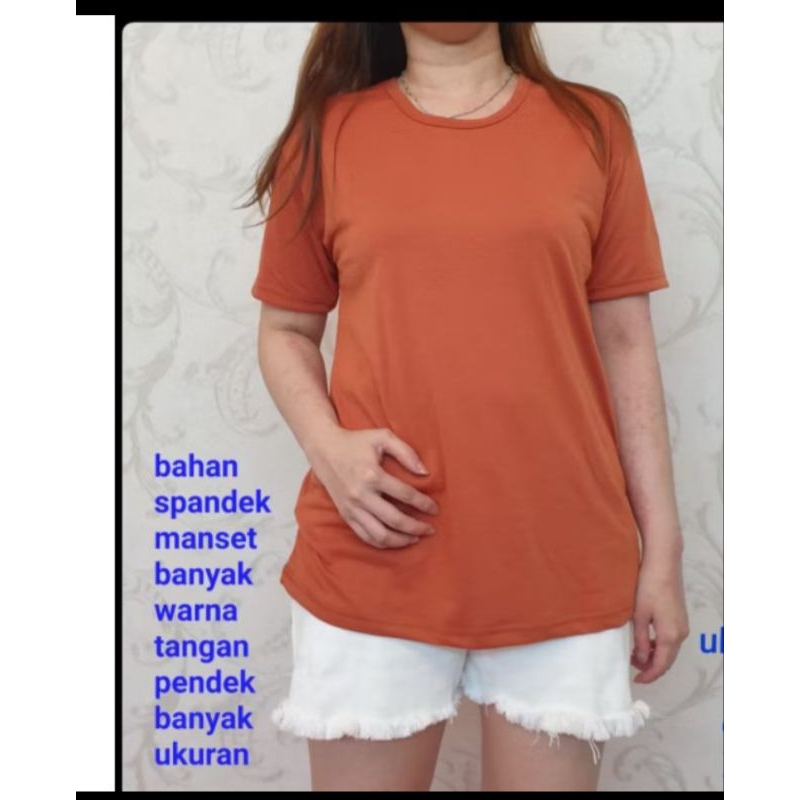 kaos coklat tua bahan katun