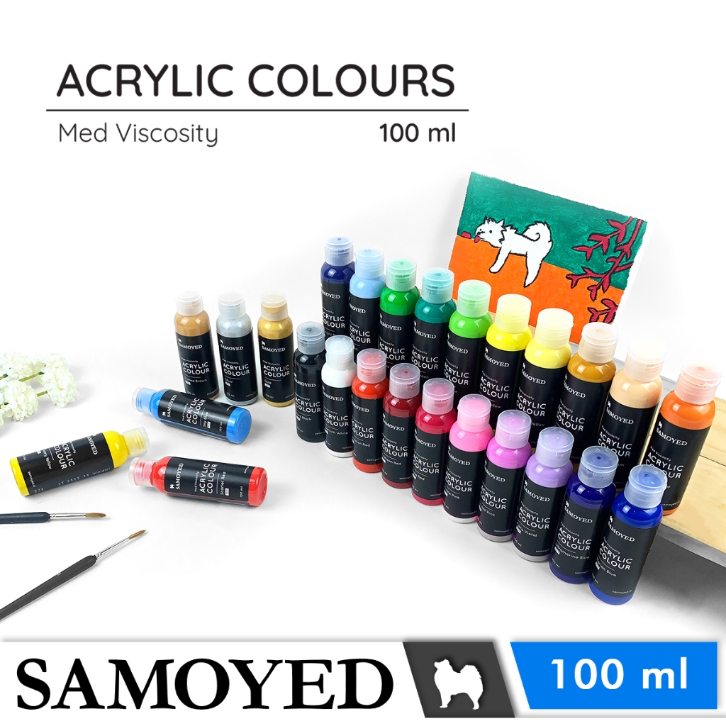 

Cat Lukis Akrilik / Acrylic Paint / Colours 100 ml Samoyed ACP-M100 Emas / Perak / Metalik / Gold / Silver / Metallic