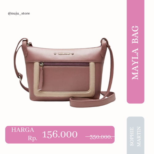 tas selempang wanita MAYLA BAG T6862P3 sling bahu sophie martin  murah terbaru 2024