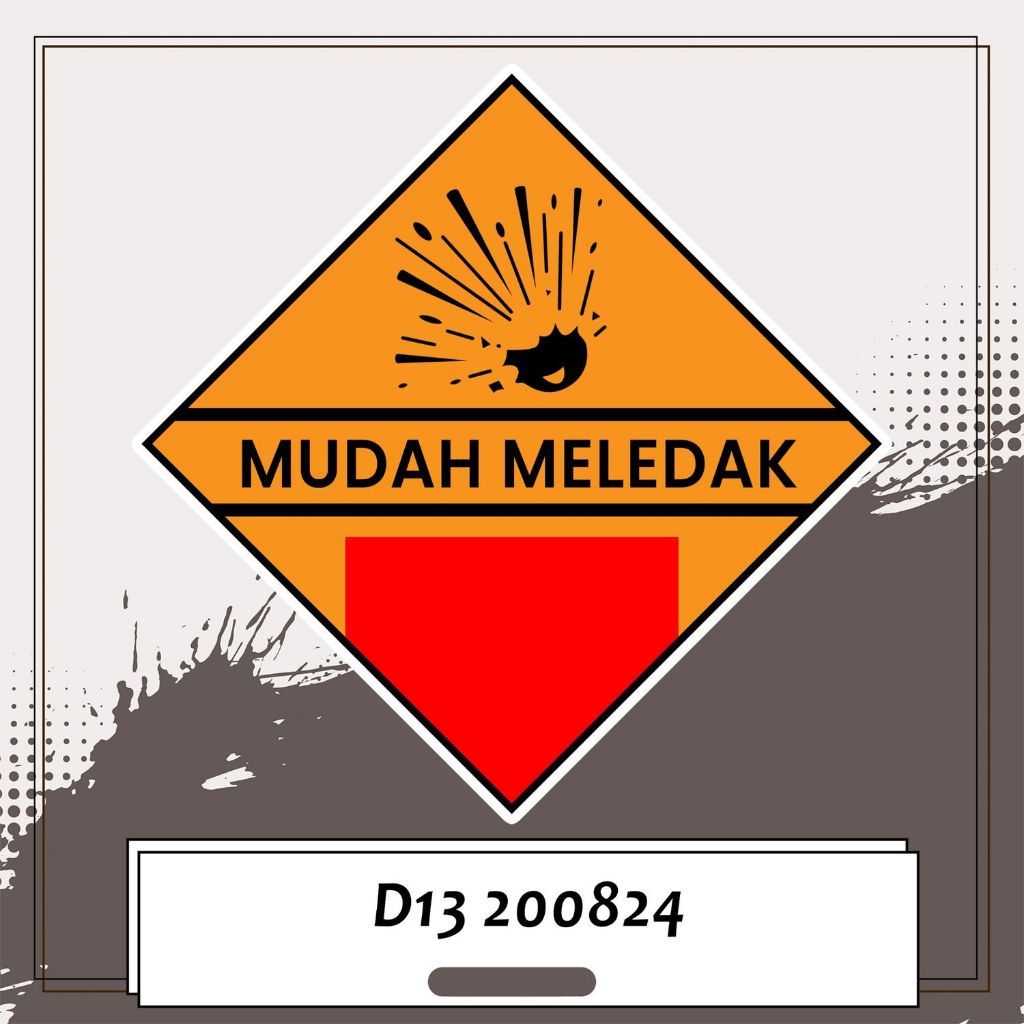 

Stiker Simbol Label K3 Limbah B3 Hazmat Mudah Meledak multi Sticker