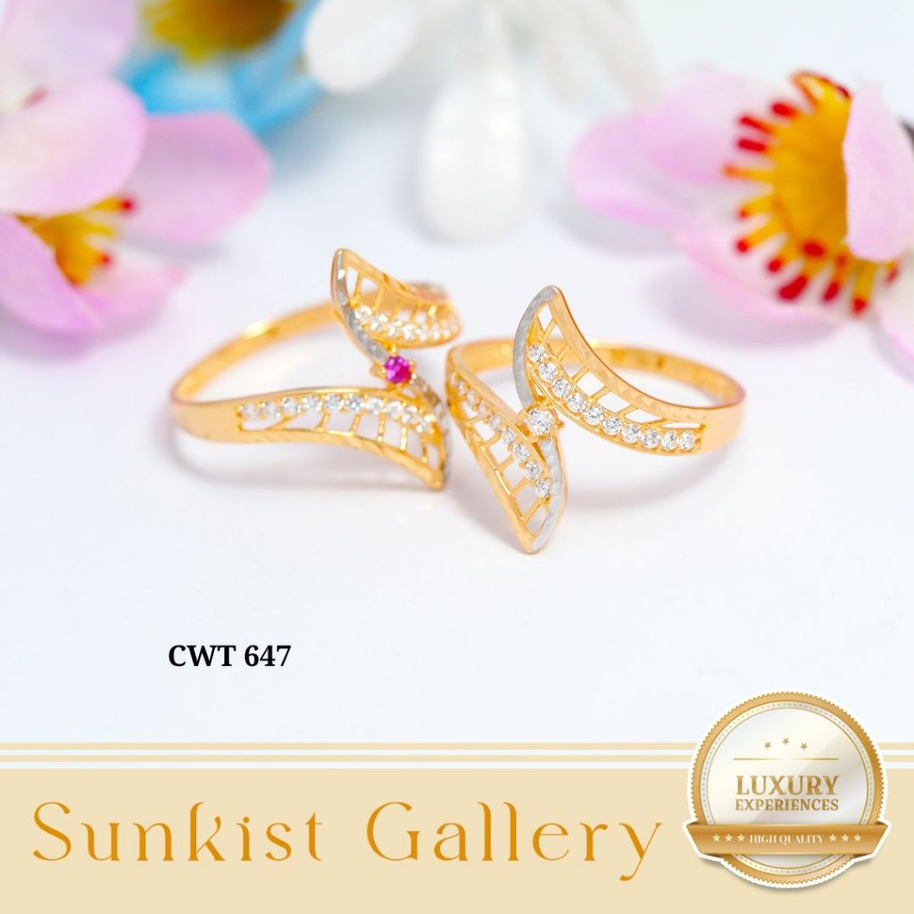 CINCIN EMAS DUBAI SIMPEL KADAR 6K (300) 8K (375) CINCIN FASHION KODE CWT 647, CWT 648, CWT 650