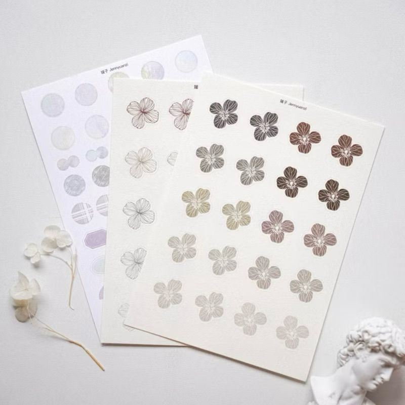 

Jennyuanzi Hollow Solid Flower / Colorful Label Sticker