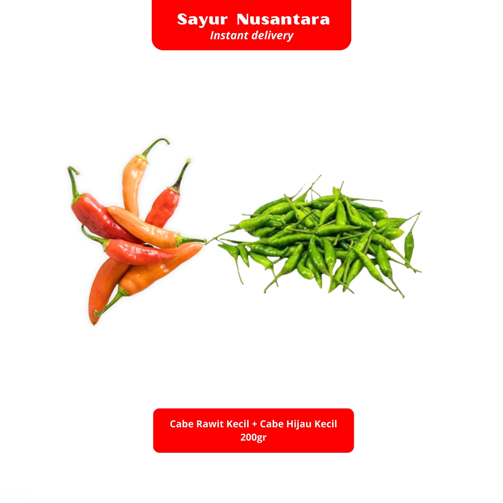 

Cabe rawit Kecil + Cabe Hijau Kecil 200gr - Sayur Nusantara
