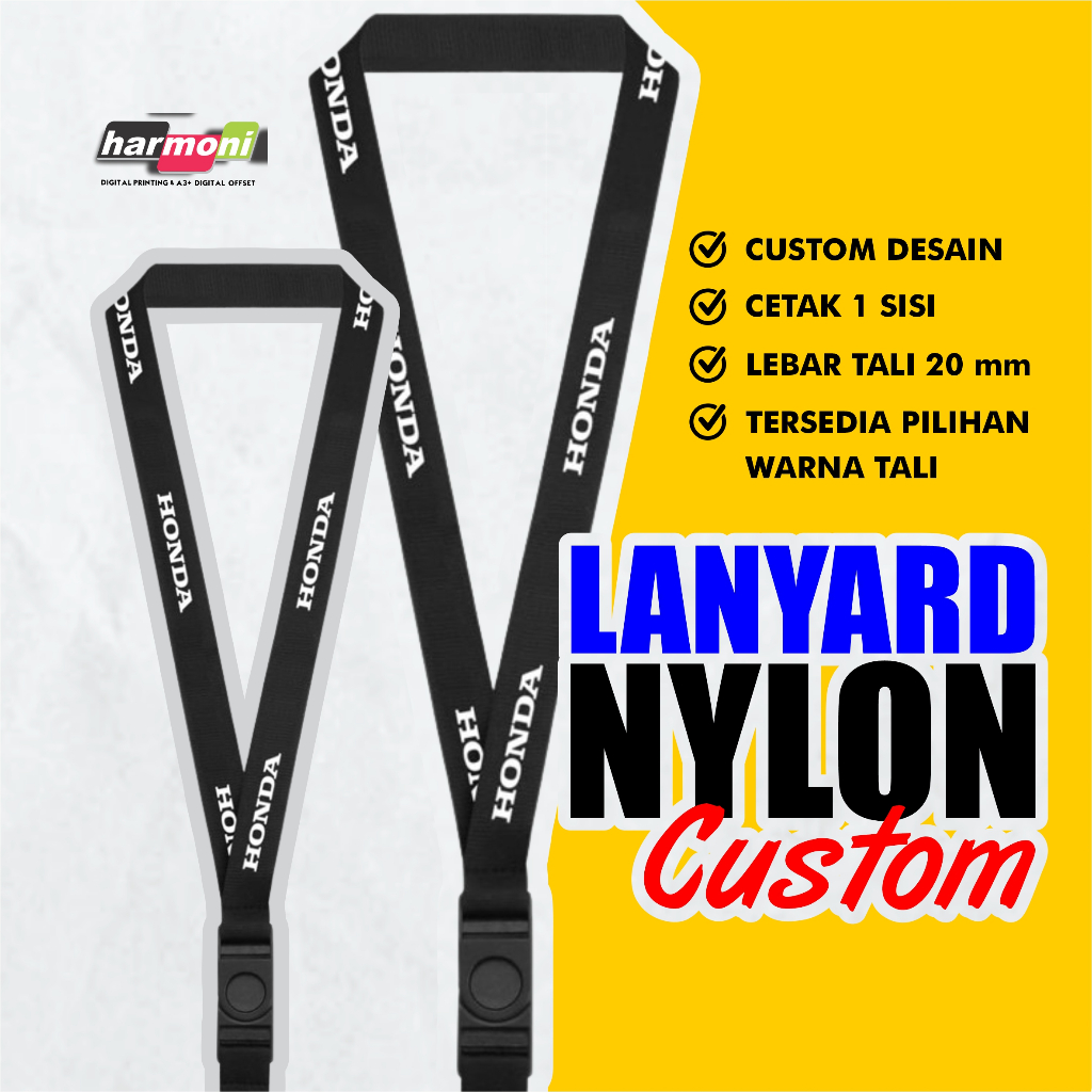 

Lanyard Nylon Custom - Tersedia Pilihan Warna