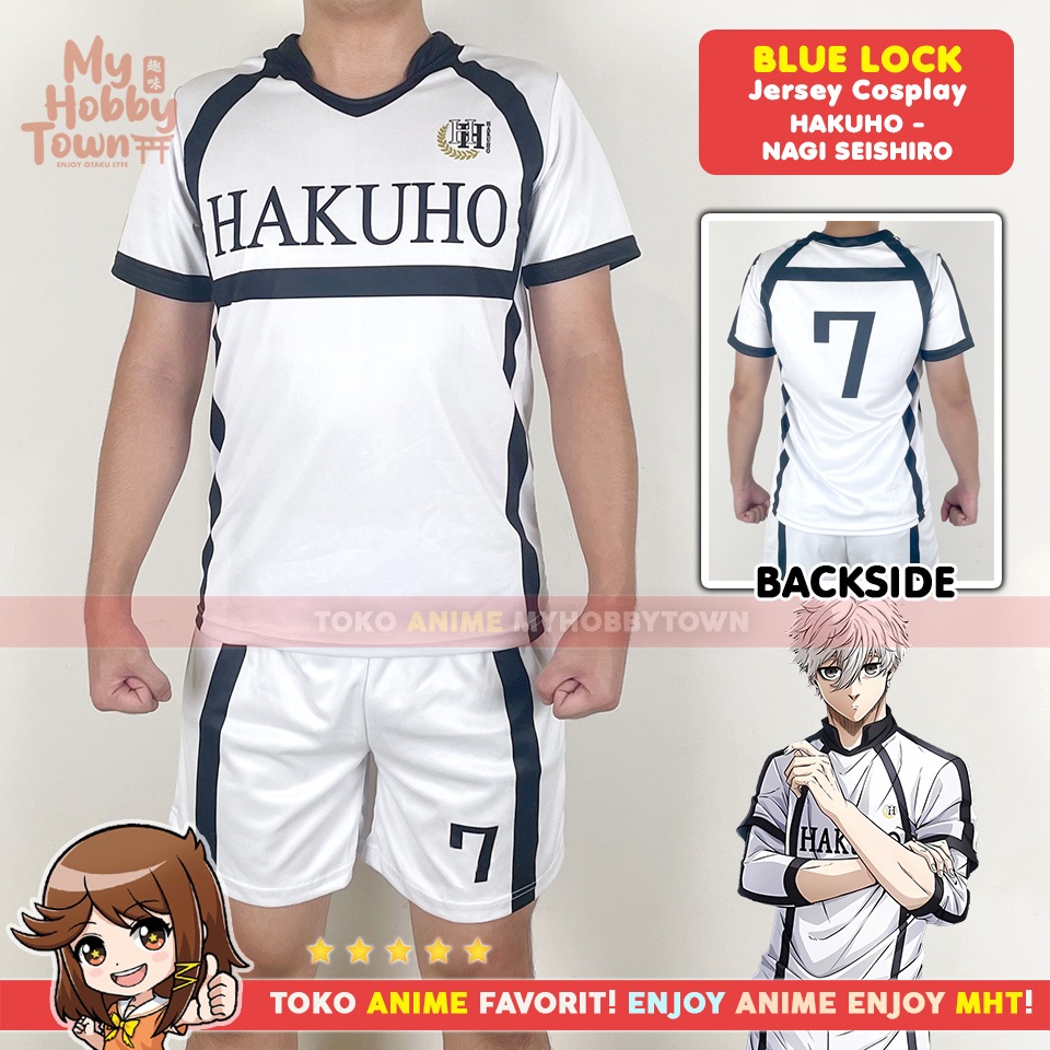 Kostum Jersey Blue Lock No. 7 Nagi Seishiro Hakuho Anime Cosplay