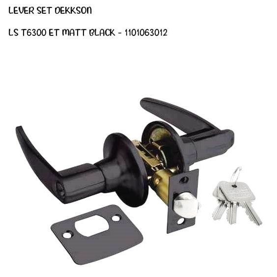LEVER SET DEKKSON LS T6300 ET MATT BLACK Set Handle Lever LS 6300 Entrance Hitam T6300 Black Set Lev
