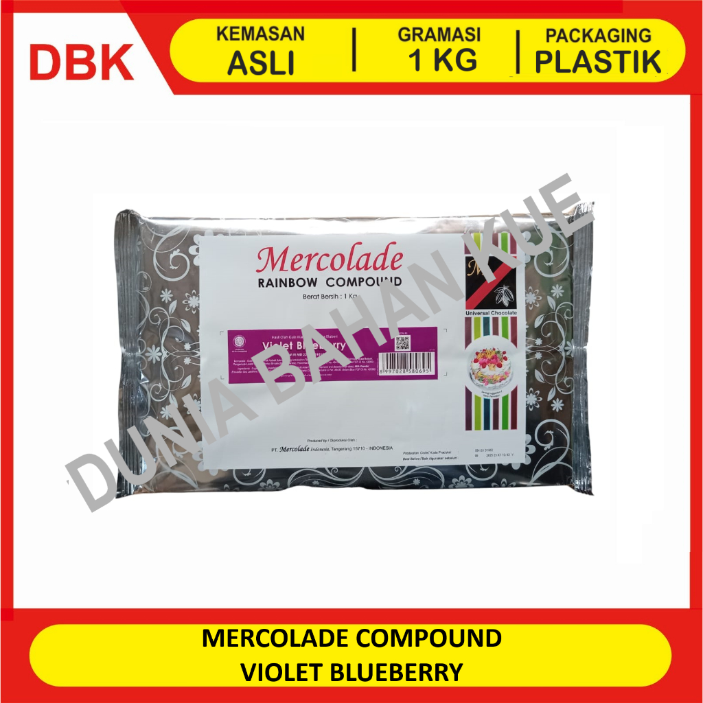 

MERCOLADE RAINBOW COMPOUND VIOLET BLUEBERRY - 1 KG / COKELAT COMPOUND BLUEBERI