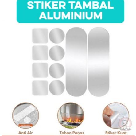 Penambal Panci Anti Api 10PCS Lem Tambal Panci Bocor Aluminium Tape Tahan Panas