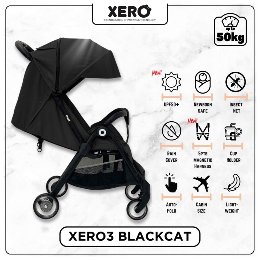 Xero Stroller AutoFold - Black