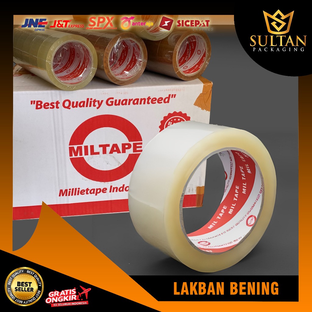 

Lakban Miltape Original Transparan 100yard x 48mm Murah Bisa COD