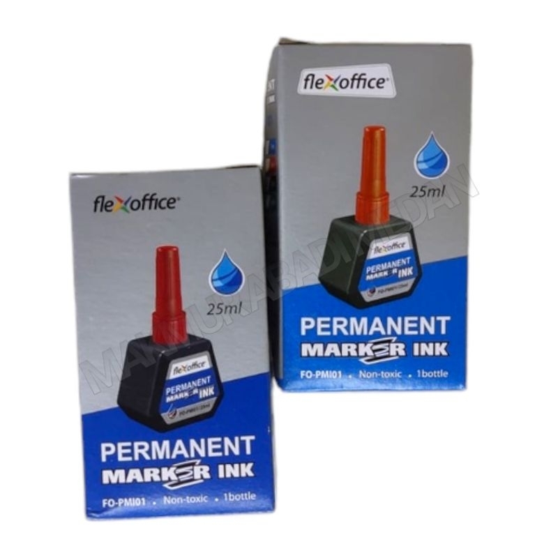 

(1Pcs) Tinta Spidol Permanent FLEXOFFICE Biru Merah / Tinta Marker Permanen / Refill Marker Ink