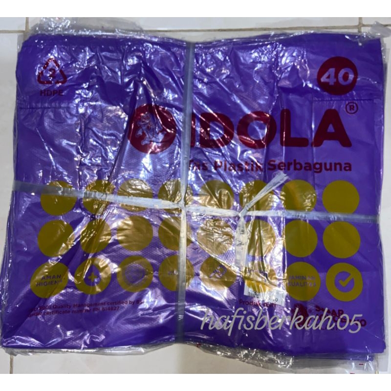 Plastik Kresek IDOLA HD Besar uk 40 - [5 pak/ikat]