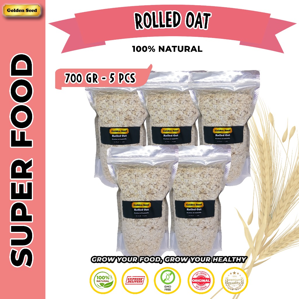 

(BUNDLING) 5 PCS ROLLED OAT 700GR / PAKET 5 PCS ROLLED OAT 700 GRAM