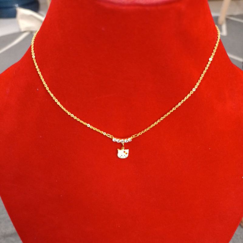 kalung anak hello kitty head emas muda