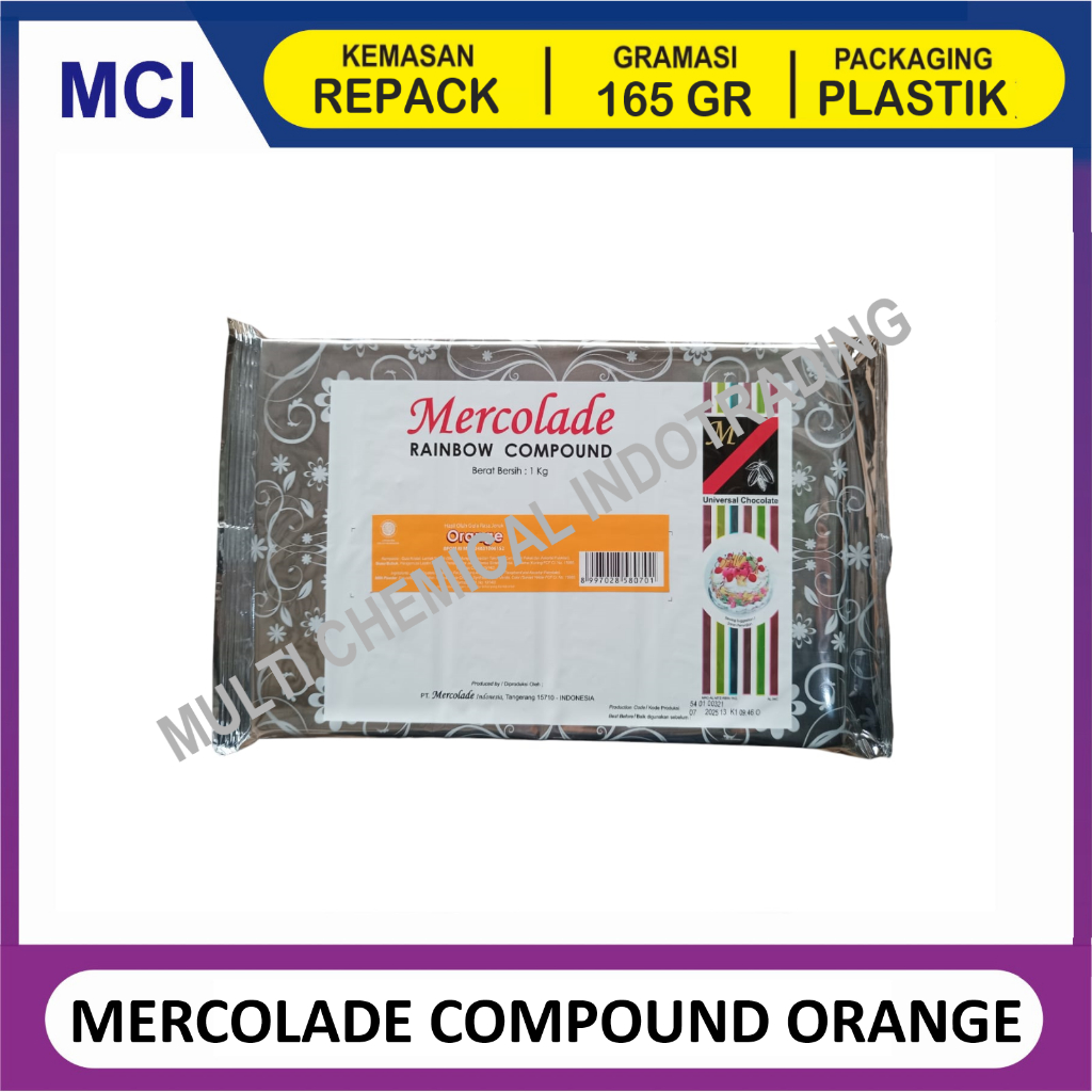 

MERCOLADE RAINBOW COMPOUND ORANGE SUNKIST / COKELAT COMPOUND JERUK - 165 GR