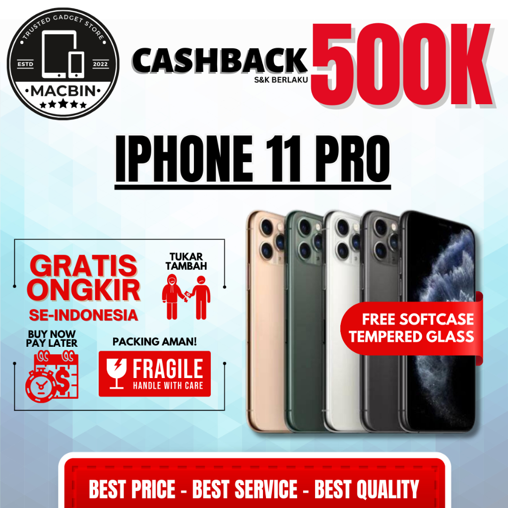 IPHONE 11 PRO 512GB 256GB 64GB SECOND ORIGINAL RESMI APPLE