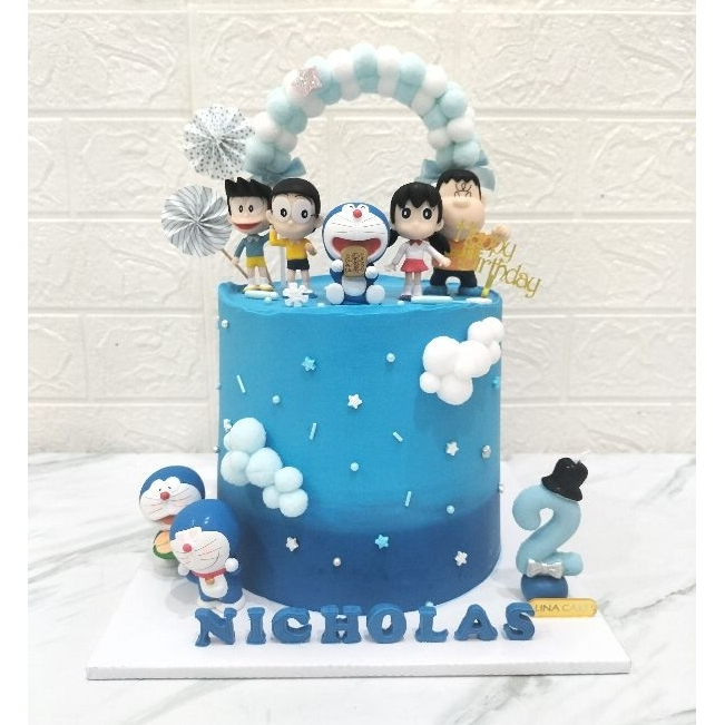 

KUE ULANGTAHUN DORAEMON, BIRTHDAY CAKE CUSTOM DORAEMON