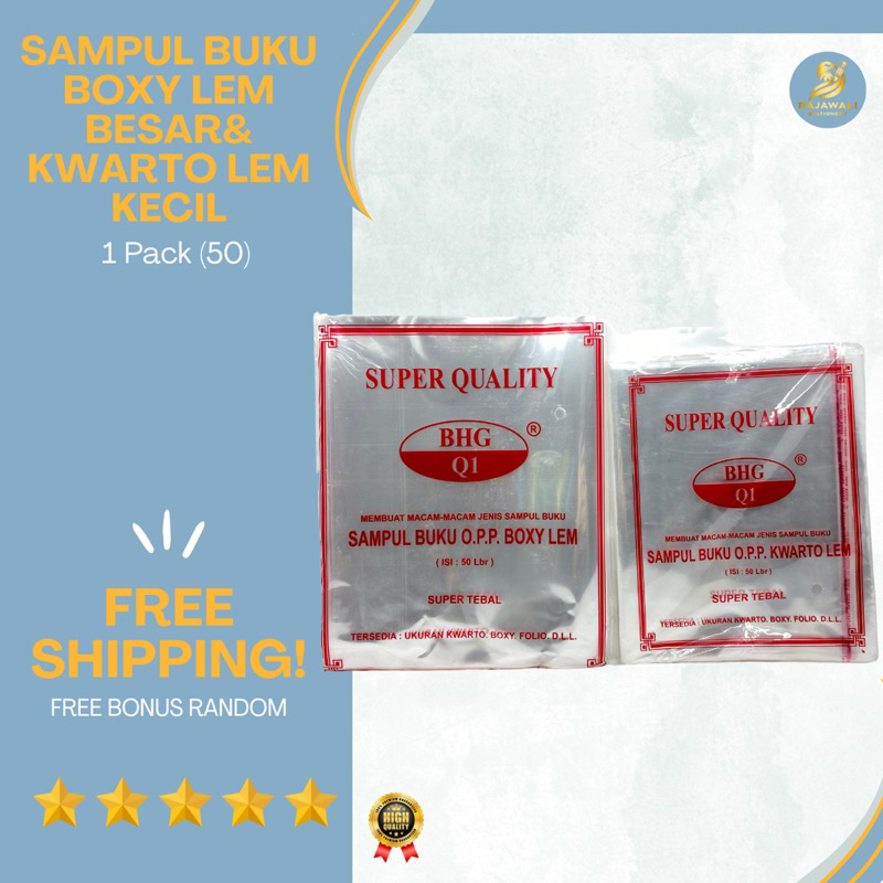 

Sampul Buku Plastik Boxy Lem Besar | Sampul Buku Plastik Kwarto Lem Kecil | 1 Pack (50)