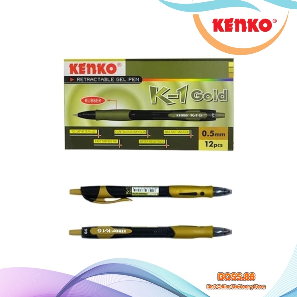 

GEL PEN / PULPEN GEL KENKO K-1 GOLD (12 PCS)