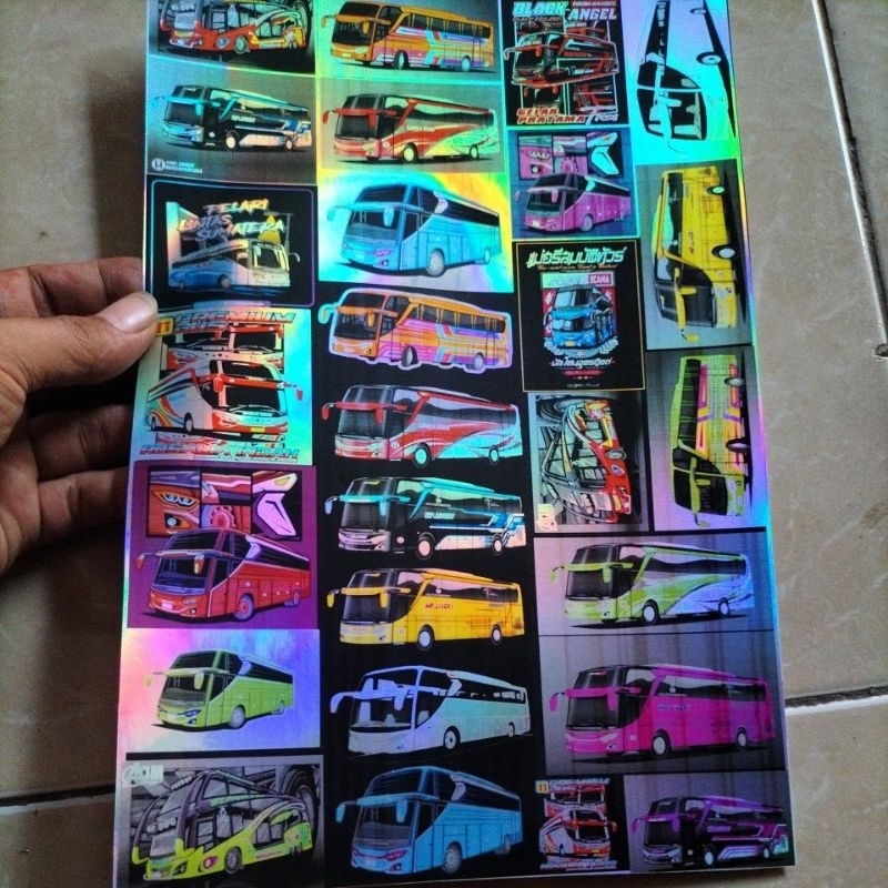 STIKER BUS | STIKER BUS MODIF | STIKER BUS MANIA | STIKER HOLOGRAM | STIKER PACK | STIKER 1 LEMBAR