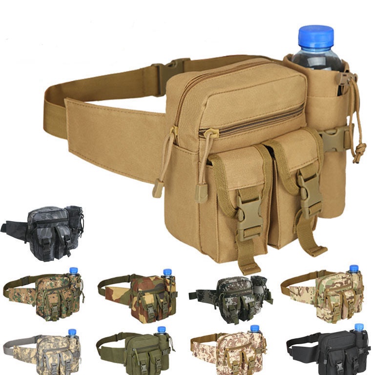 Big Sale Tas Pinggang Pria Dengan Tempat Botol Minum  Tas Pinggang Pria Army  Tas Pinggang Tactical 
