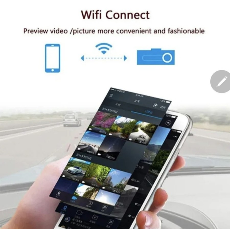 dashcam mobil wifi dual camera IPS 3inch dvr gps kamera mobil a68
