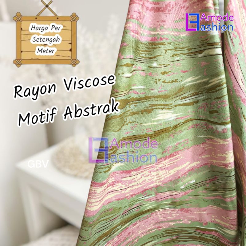 Kain Rayon Viscose Motif Abstrak