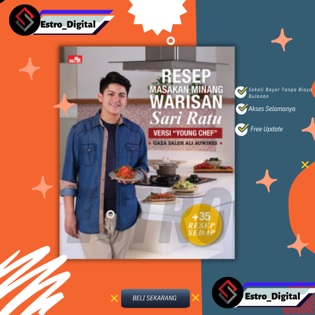

[ ID4752 ] Resep Masakan Minang Warisan Sari Ratu Versi "Young Chef