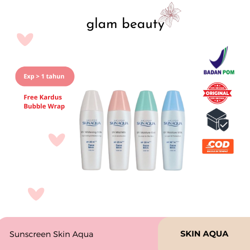 Sunscreen Skin Aqua - Putih - Pink - Hijau - Biru