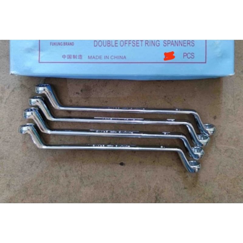 kunci ring fukung brand asli 6x7 double offset ring spanners 6m x 7m