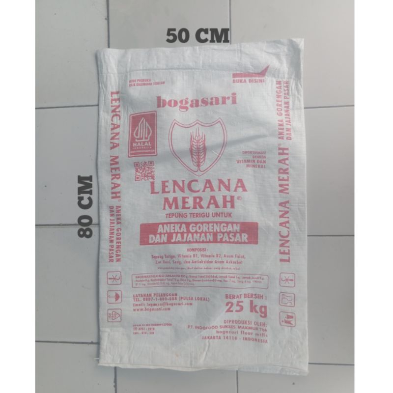 karung 50x80 lencana merah