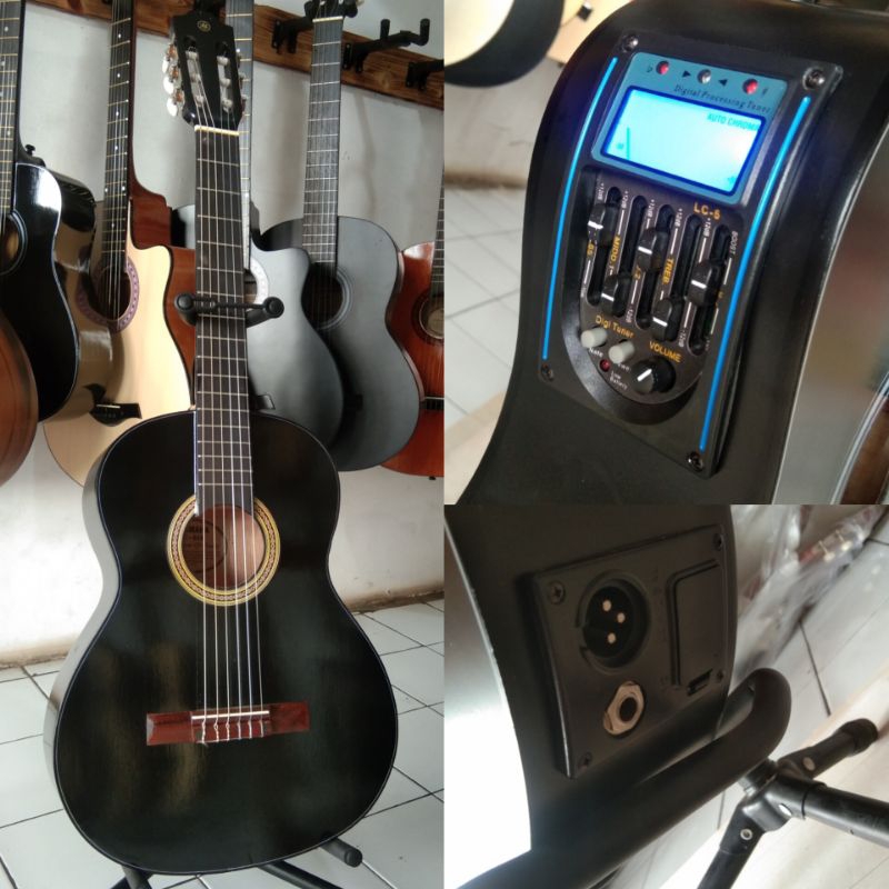 [GRATIS PACKING KAYU] Gitar Yamaha C-315 Classic Nylon Elektrik Digital Custom Berkualitas