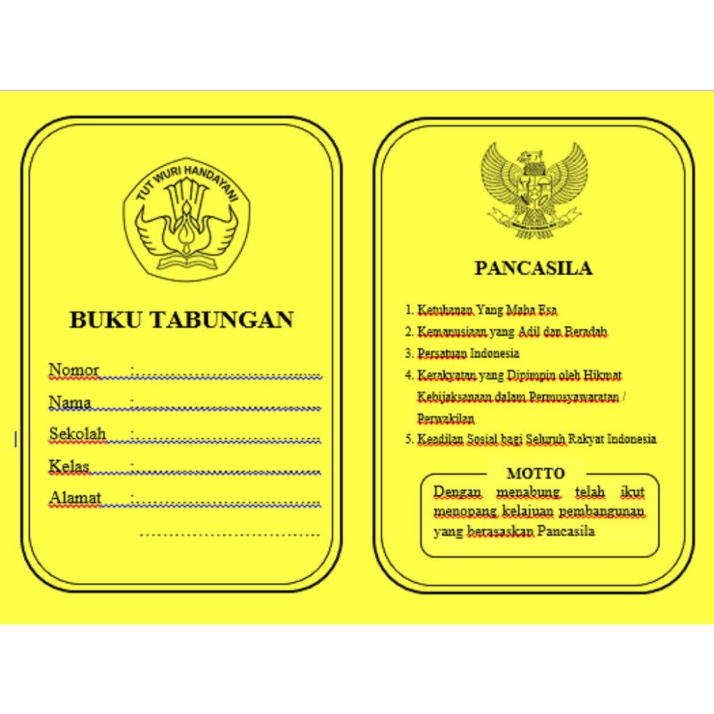 

(Paket 50pcs) Buku Tabungan Anak Sekolah