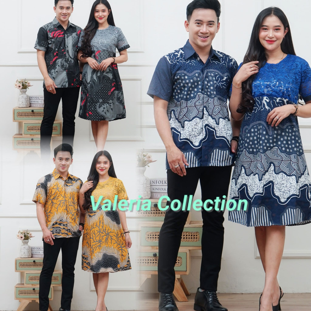 Couple Outfit Brokat Modis Baju Couple Brokat Casual Baju Couple Keluarga Lengan Pendek Dress Brokat
