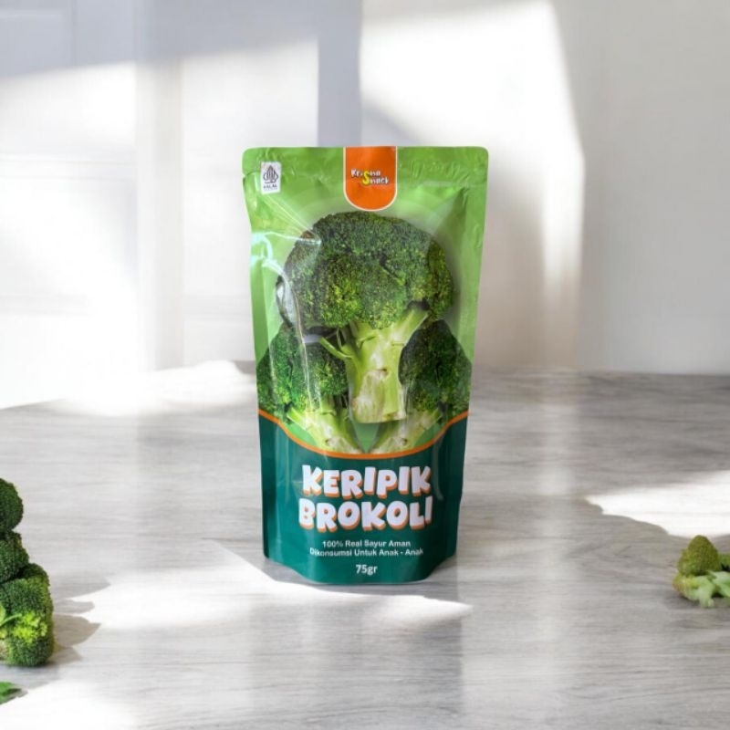 

KERIPIK BROKOLI HIJAU SUPER PREMIUM KEMASAN POUCH 75GR