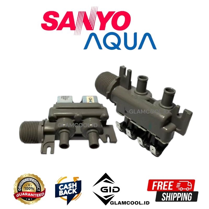 SELENOID WATER INLET MESIN CUCI SANYO AQUA 2 INLET | SELENOID MESIN CUCI SANYO AQUA DOUBLE
