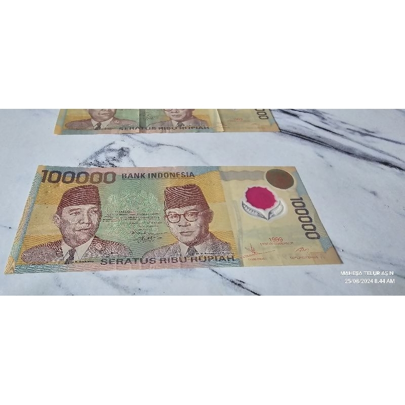 uang kuno 1999 100rb Soekarnohatta (ASLI 100 %)