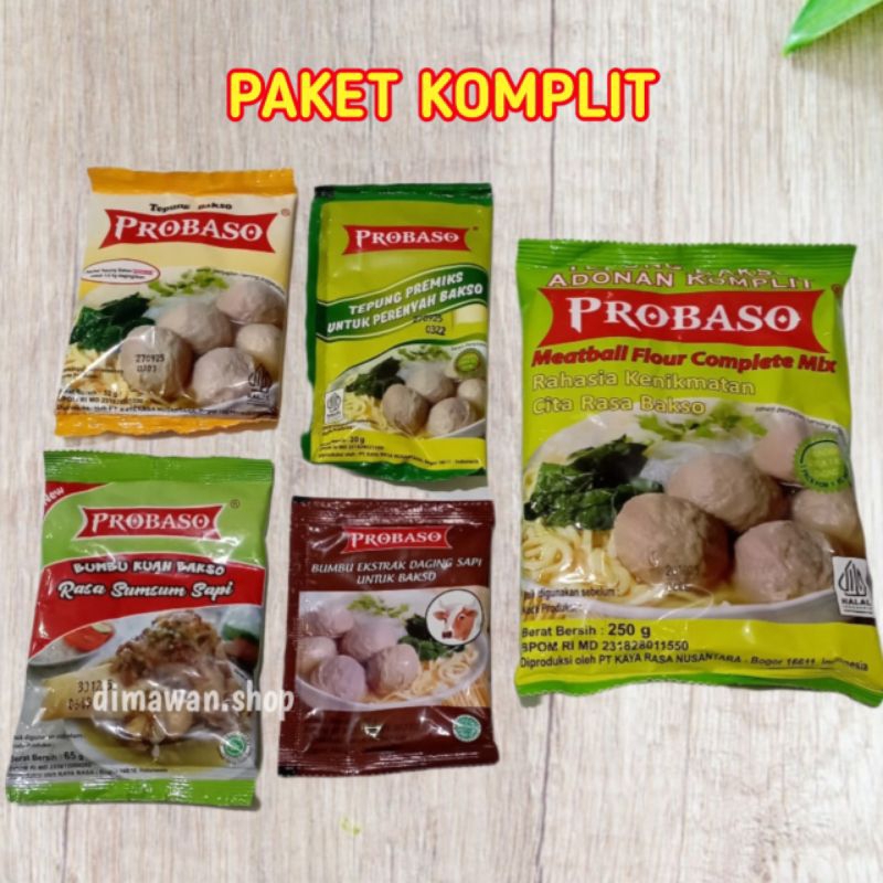 

PROBASO tepung bakso paket komplit bumbu kuah sumsum sapi