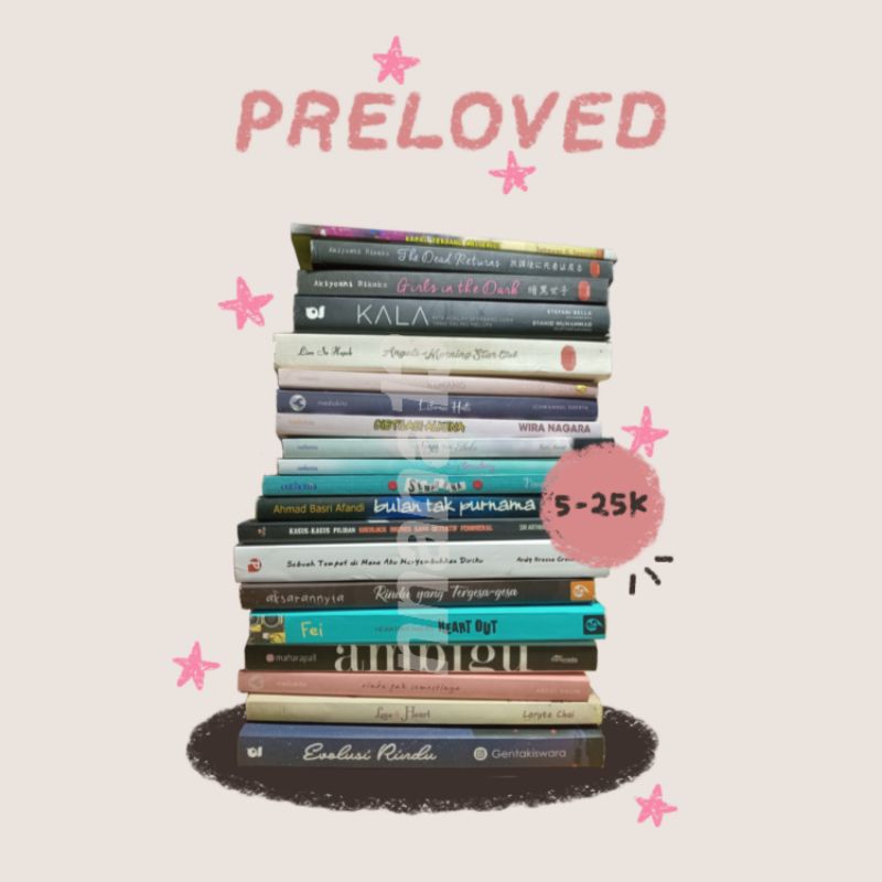 PRELOVED NOVEL | BUKU BEKAS the dead returns, girls in the dark, kala, angel of morning star club, k