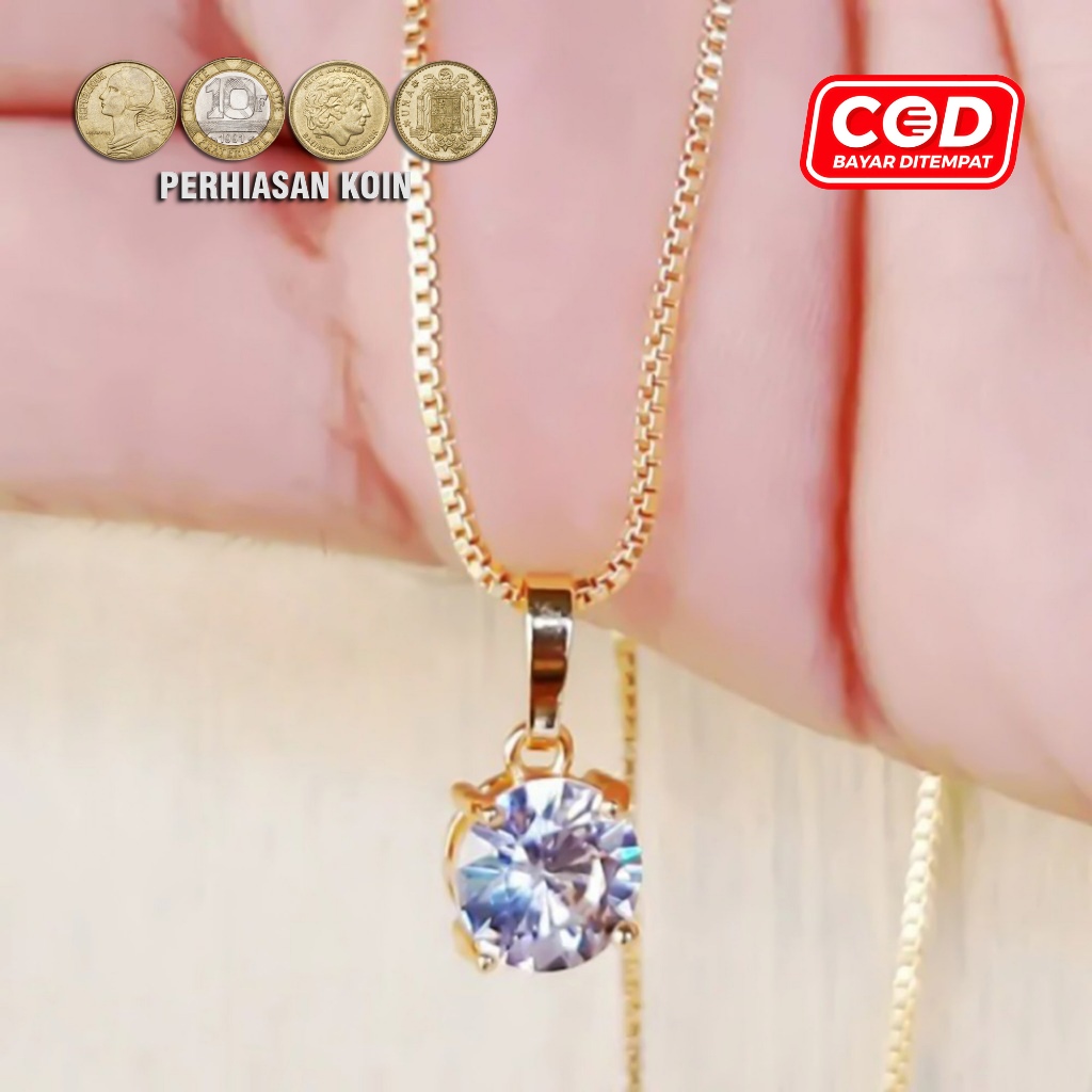KALUNG EMAS ITALY SET LIONTIN PERMATA SATU GOLD XUPING Perhiasan Emas / KALUN EMAS ITALI SET LIONTIN