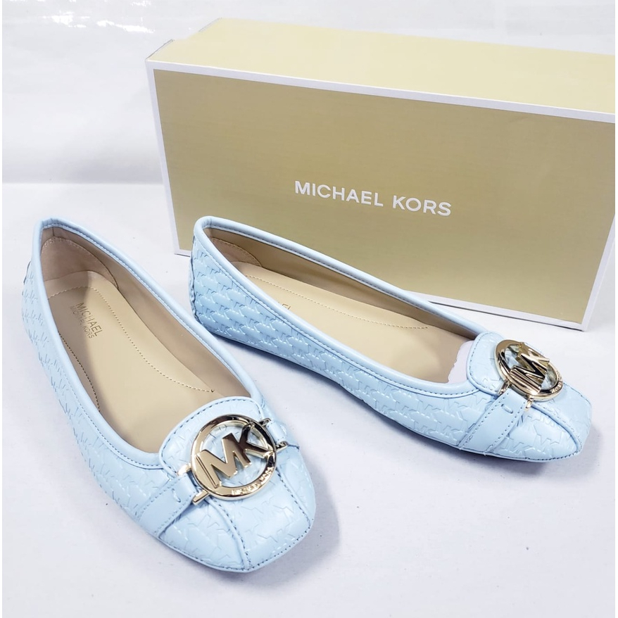 Sepatu Wanita Branded MK Fulton Flat Shoes Vista Blue 100% Original