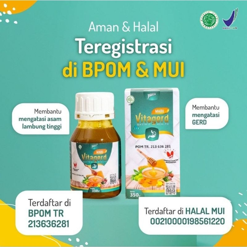 

Madu vitagerd 350gr spesialis lambung & mag