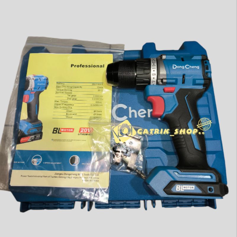 Bor DongCheng DCJZ2060 20V Bor Baterai DongCheng 2060 Cordless Hammer Drill