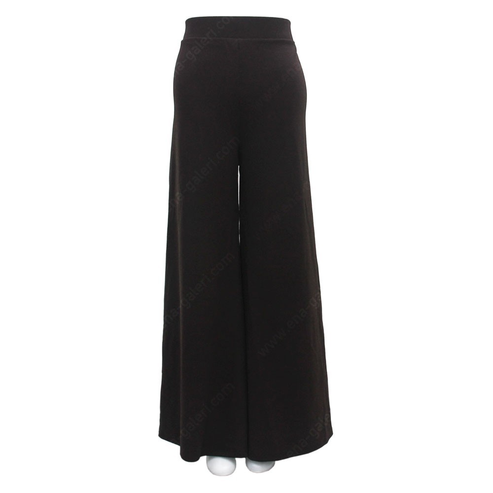 Celana Kulot Premium Celana Kulot Coklat Tua Kaki Lebar Bahan Waffle Premium - Celana Kulot Bahan Ad