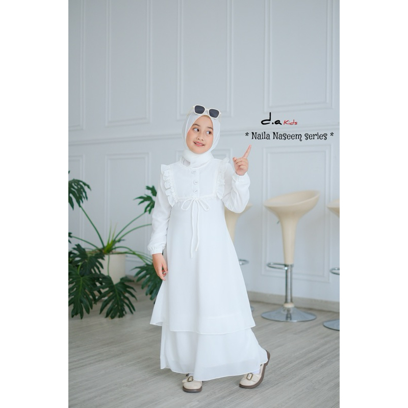 gamis anak hitam putih/gamis anak syar i/gamis anak polos