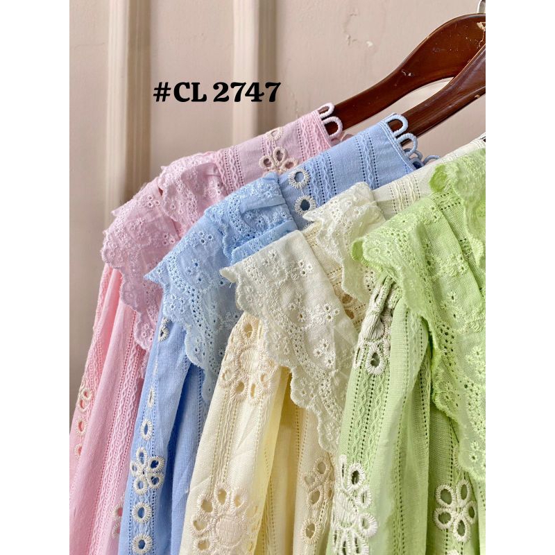 Lafreya Blouse Import Premium Katbol Tangan Balon Full Furing